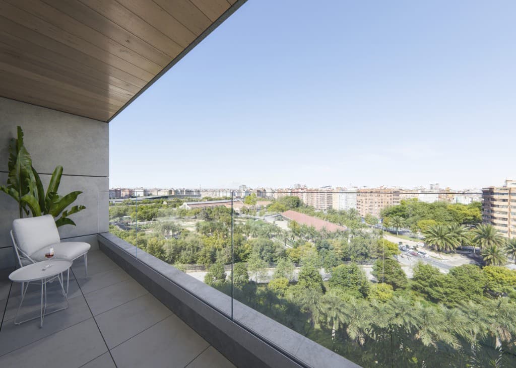 Edificio Central Park Garden, promoción de obra nueva junto a Ruzafa y Parque Central Valencia.